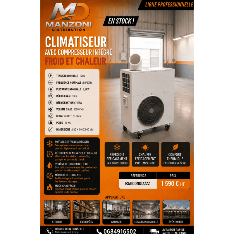 Climatiseur avec compresseur intégré